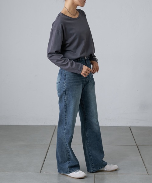 COLONY 2139（コロニートゥーワンスリーナイン）の「スマート長袖Tシャツ（Tシャツ/カットソー・レディース・ブラック/チャコールグレー/ホワイト・FREE）」の20枚目の写真