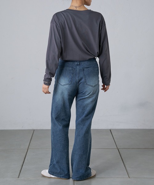 COLONY 2139（コロニートゥーワンスリーナイン）の「スマート長袖Tシャツ（Tシャツ/カットソー・レディース・ブラック/チャコールグレー/ホワイト・FREE）」の21枚目の写真