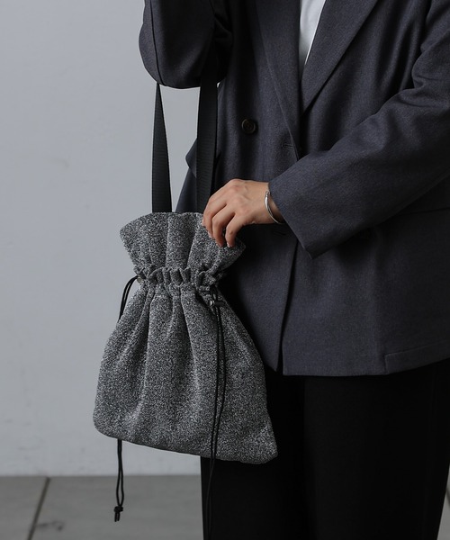 COLONY 2139(コロニートゥーワンスリーナイン)の「グリッターラメ巾着トート(トートバッグ・レディース・シルバー/ブルー/ブラック・FREE)」の1枚目の写真