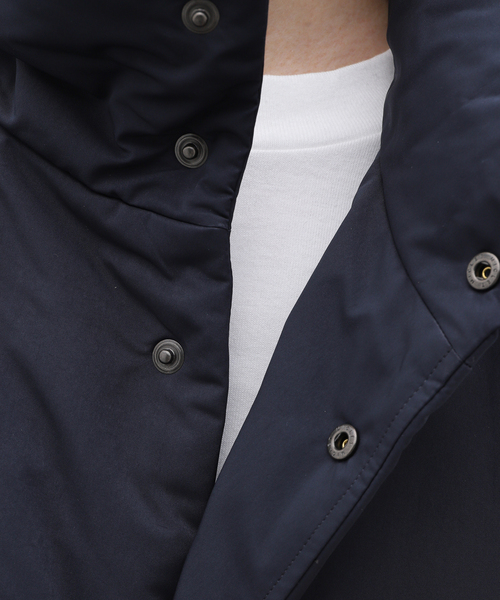 ATON(エイトン)の「ATON(エイトン) VINTAGE NYLON TWILL PADDED VEST JKAGCW0801(ダウンジャケット/コート・メンズ・チャコールグレー・4)」の9枚目の写真