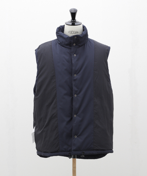 ATON(エイトン)の「ATON(エイトン) VINTAGE NYLON TWILL PADDED VEST JKAGCW0801(ダウンジャケット/コート・メンズ・チャコールグレー・4)」の12枚目の写真
