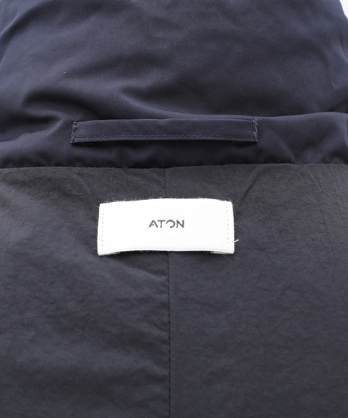 ATON(エイトン)の「ATON(エイトン) VINTAGE NYLON TWILL PADDED VEST JKAGCW0801(ダウンジャケット/コート・メンズ・チャコールグレー・4)」の15枚目の写真