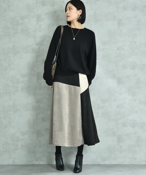 actuel（アクチュエル）の「【ａｃｔｕｅｌ】スウェットライククループルオーバー（ニット/セーター・レディース・オフホワイト/グレー/ブルー/ブラック・FREE）」の10枚目の写真