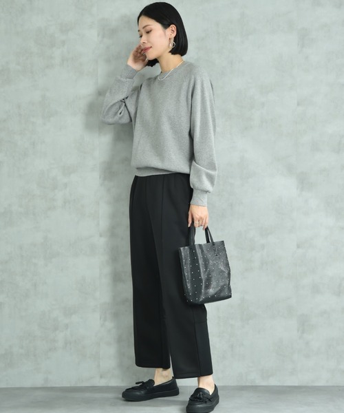 actuel（アクチュエル）の「【ａｃｔｕｅｌ】スウェットライククループルオーバー（ニット/セーター・レディース・オフホワイト/グレー/ブルー/ブラック・FREE）」の16枚目の写真