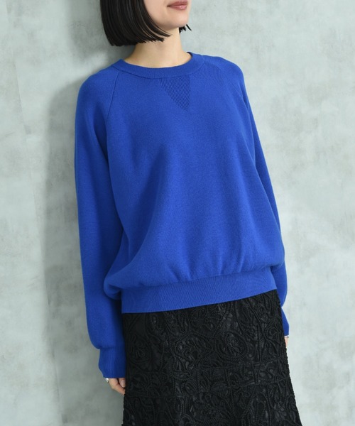 actuel（アクチュエル）の「【ａｃｔｕｅｌ】スウェットライククループルオーバー（ニット/セーター・レディース・オフホワイト/グレー/ブルー/ブラック・FREE）」の18枚目の写真