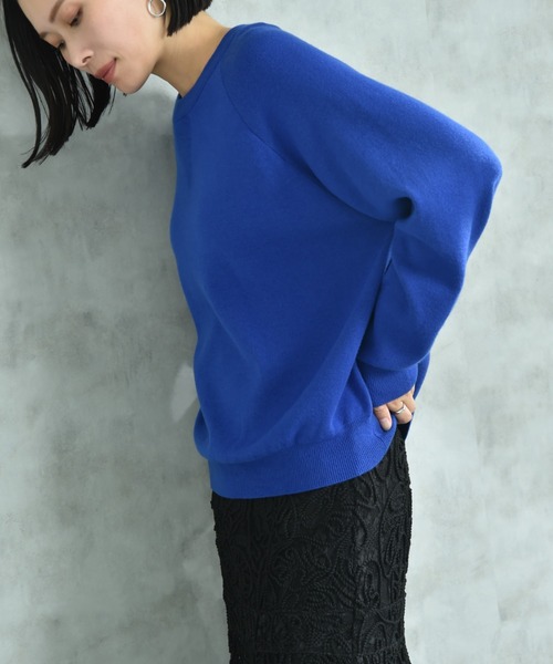 actuel（アクチュエル）の「【ａｃｔｕｅｌ】スウェットライククループルオーバー（ニット/セーター・レディース・オフホワイト/グレー/ブルー/ブラック・FREE）」の21枚目の写真