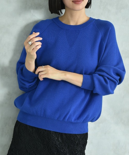 actuel（アクチュエル）の「【ａｃｔｕｅｌ】スウェットライククループルオーバー（ニット/セーター・レディース・オフホワイト/グレー/ブルー/ブラック・FREE）」の22枚目の写真