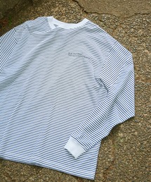 MA Firsthand/マ ファーストハンド BASIC LOGO ピンボーダー LS TEE / ロングスリーブTシャツ / ロンT / 長袖Tシャツ