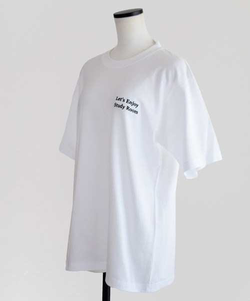 Marient（マリエント）の「Study Room Embroidery Tee（Tシャツ/カットソー・レディース・シルバー/レッド/ブラック・FREE）」の8枚目の写真