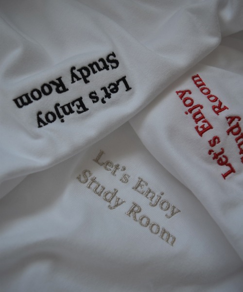 Marient（マリエント）の「Study Room Embroidery Tee（Tシャツ/カットソー・レディース・シルバー/レッド/ブラック・FREE）」の19枚目の写真