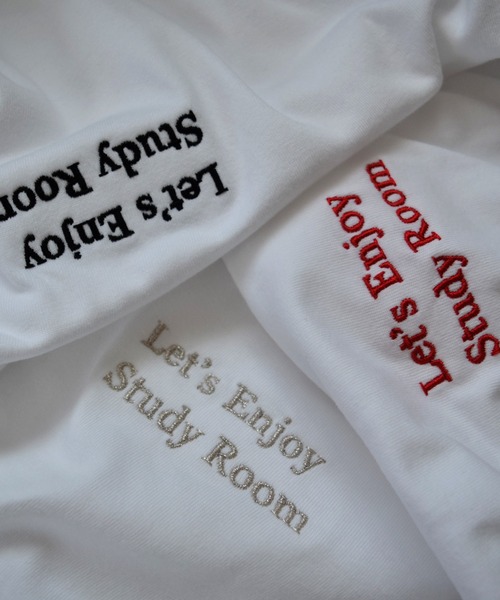 Marient（マリエント）の「Study Room Embroidery Tee（Tシャツ/カットソー・レディース・シルバー/レッド/ブラック・FREE）」の18枚目の写真