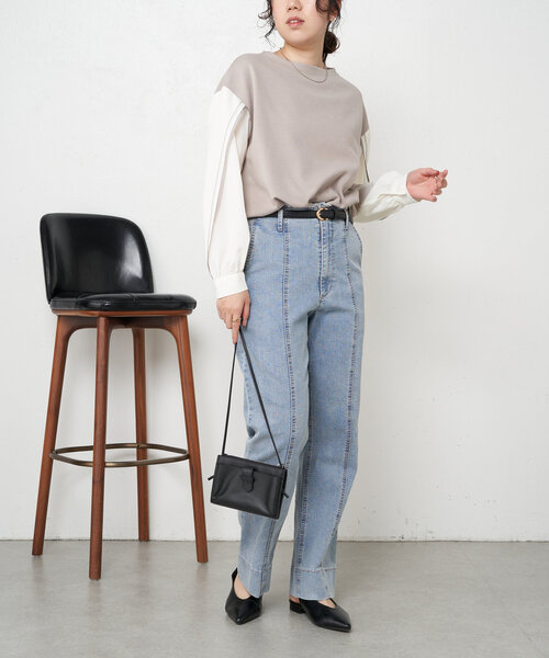 Jena espace merveilleux(ジェナ エスパスメルヴェイユ)の「ラインスリーブカットソー(Tシャツ/カットソー・レディース・ブラック/グレー/オフホワイト・FREE)」の21枚目の写真