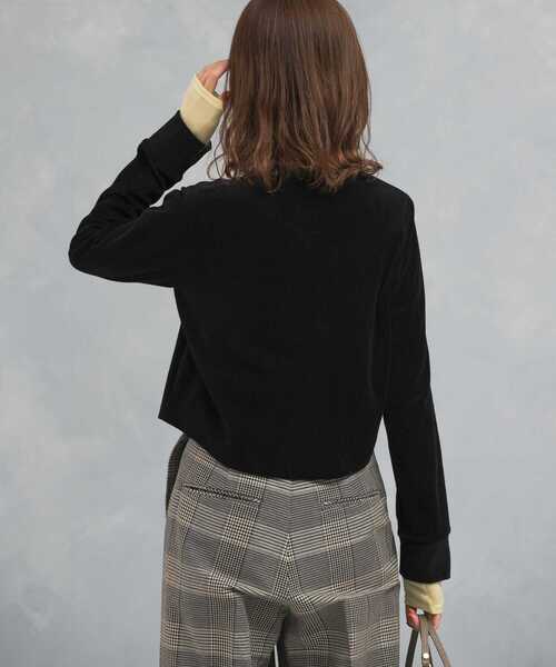 URBAN RESEARCH ROSSO WOMEN（アーバンリサーチ　ロッソ）の「コンパクトベロアカーディガン（カーディガン/ボレロ・レディース・ゴールド/レッド/ブラック・FREE）」の7枚目の写真