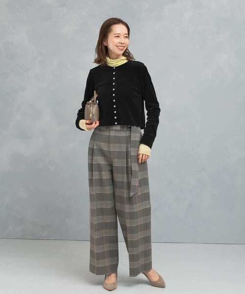 URBAN RESEARCH ROSSO WOMEN（アーバンリサーチ　ロッソ）の「コンパクトベロアカーディガン（カーディガン/ボレロ・レディース・ゴールド/レッド/ブラック・FREE）」の8枚目の写真