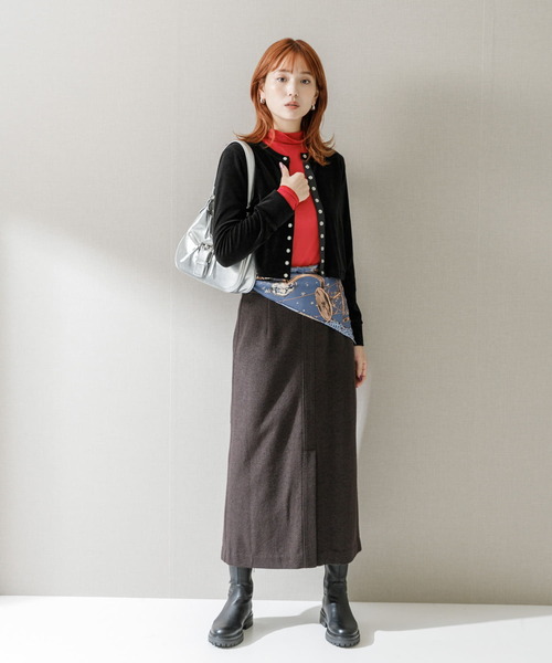 URBAN RESEARCH ROSSO WOMEN（アーバンリサーチ　ロッソ）の「コンパクトベロアカーディガン（カーディガン/ボレロ・レディース・ゴールド/レッド/ブラック・FREE）」の15枚目の写真
