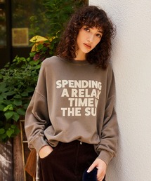 BAYFLOW | ピグメントロゴスウェットプルオーバー(スウェット)