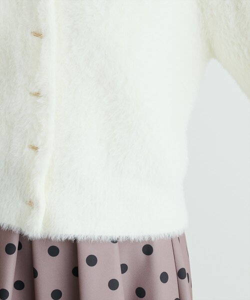 natural couture（ナチュラルクチュール）の「バー釦シャギーカーデ（カーディガン/ボレロ・レディース・ミント/モカ/パープル/チャコールグレー/オフホワイト・FREE）」の16枚目の写真