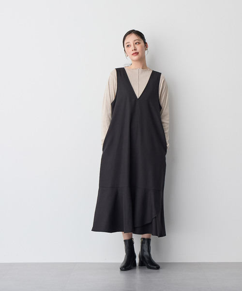 新品 Mal.【40】rerereさん ジャンパースカート ブラック おしゃれ 新品 Mal.【40】rerereさん ジャンパースカート ブラック