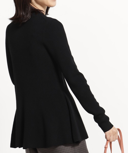 FOUND GOOD（ファウンドグッド）の「コンフォートペプラムニット（ニット/セーター・レディース・ブラック/ホワイト系5/ブルー系2/レッド系8・L/M/S）」の10枚目の写真