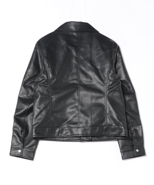 SpRay（スプレイ）の「フェイクレザーライダース（ライダースジャケット・レディース・ブラック×ブラック/ブラック/ブラウン・FREE）」の4枚目の写真
