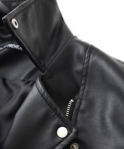 SpRay（スプレイ）の「フェイクレザーライダース（ライダースジャケット・レディース・ブラック×ブラック/ブラック/ブラウン・FREE）」の7枚目の写真