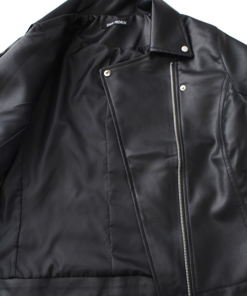 SpRay（スプレイ）の「フェイクレザーライダース（ライダースジャケット・レディース・ブラック×ブラック/ブラック/ブラウン・FREE）」の8枚目の写真