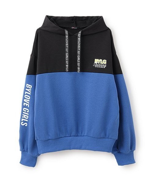 by LOVEiT（バイラビット）の「切り替えパーカー（パーカー・キッズ・ピンク/ラベンダー/オフホワイト/ブラック・160cm/150cm/140cm/130cm/120cm）」の3枚目の写真