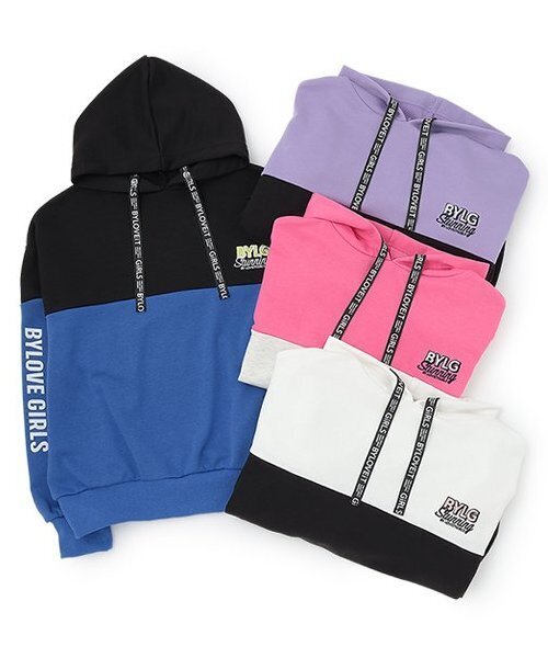 by LOVEiT（バイラビット）の「切り替えパーカー（パーカー・キッズ・ピンク/ラベンダー/オフホワイト/ブラック・160cm/150cm/140cm/130cm/120cm）」の13枚目の写真