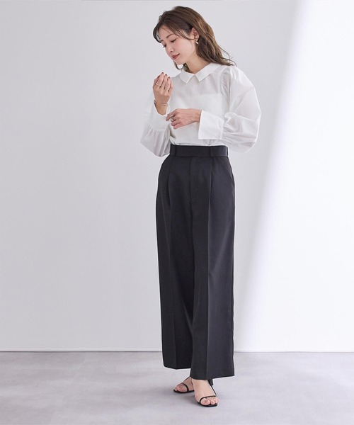 UR'S(ユアーズ)の「襟付タックスリーブシャツブラウス(シャツ/ブラウス・レディース・ネイビー/ホワイト・L/M/S)」の8枚目の写真