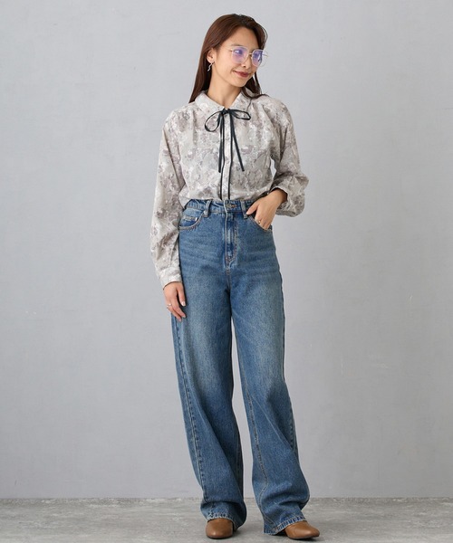 NICOLE CLUB（ニコル　クラブ）の「パイピング柄ブラウス（シャツ/ブラウス・レディース・パープル/イエロー/グレー・MEDIUM）」の15枚目の写真