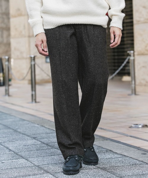 【セール】ウールブレンドネップワンタックパンツ（その他パンツ）｜URBAN RESEARCH DOORS（アーバンリサーチドアーズ）