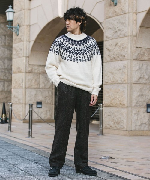 URBAN RESEARCH DOORS(アーバンリサーチドアーズ)の「ウールブレンドネップワンタックパンツ(その他パンツ・メンズ・ブラウン系その他/グレー系その他・MEDIUM/LARGE)」の6枚目の写真