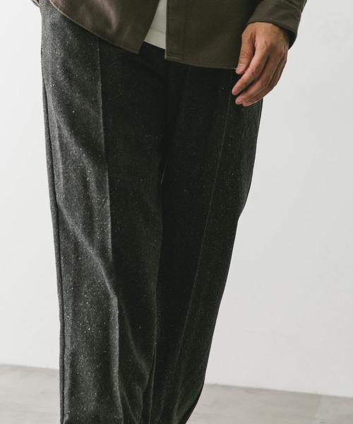 URBAN RESEARCH DOORS(アーバンリサーチドアーズ)の「ウールブレンドネップワンタックパンツ(その他パンツ・メンズ・ブラウン系その他/グレー系その他・MEDIUM/LARGE)」の9枚目の写真