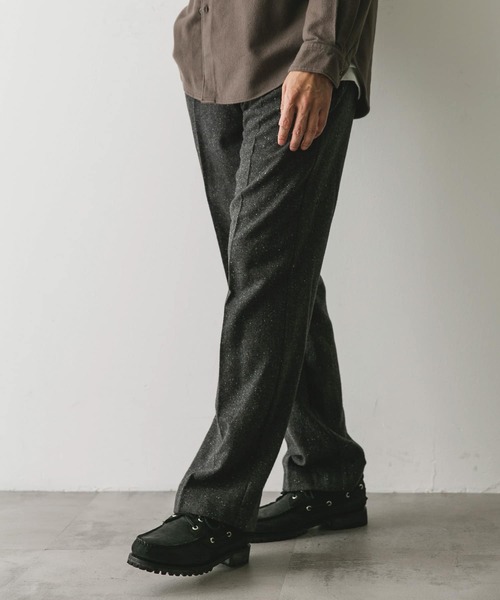 URBAN RESEARCH DOORS(アーバンリサーチドアーズ)の「ウールブレンドネップワンタックパンツ(その他パンツ・メンズ・ブラウン系その他/グレー系その他・MEDIUM/LARGE)」の12枚目の写真