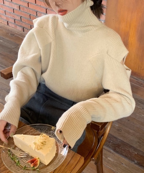 doublet カットオフニット doublet - カットオフプルオーバーニット - 3D PATCH CUT-OFF