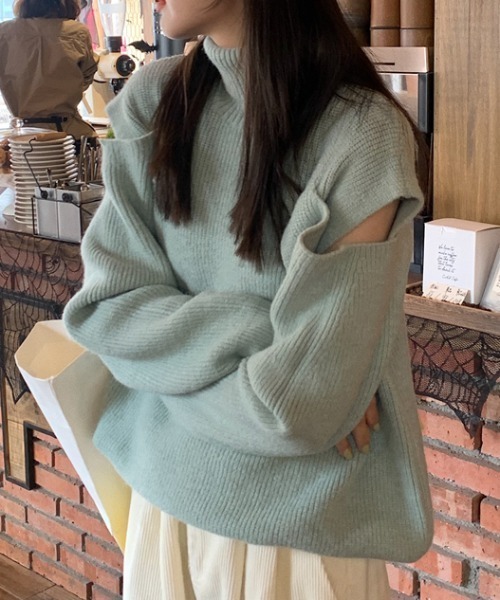 doublet カットオフニット doublet - カットオフプルオーバーニット - 3D PATCH CUT-OFF