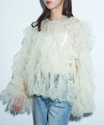 MAISON BREEZE reveur（メゾンブリーズレヴール）の「【MAISON BREEZE reveur】チュールフリルトップス trc（シャツ/ブラウス）」