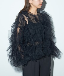 メゾンブリーズレヴール MAISON BREEZE reveur 【MAISON BREEZE reveur】フェザーシャツ trc （ブラック） セール30%OFF】メゾンブリーズレヴール MAISON BREEZE reveur