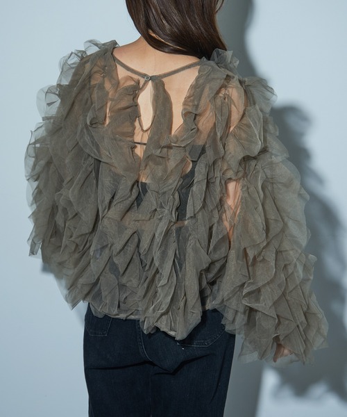 セール】【MAISON BREEZE reveur】チュールフリルトップス trc