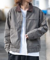 JOHN'S CLOSET（ジョンズクローゼット）の「【13】ダック地 襟コーデュロイジップアップジャケット（カバーオール・レディース）」