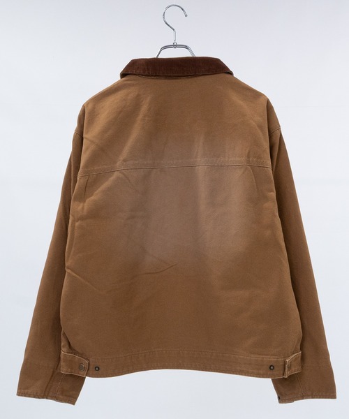 セール】【13】ブラスト/スプレー加工 ダック地 襟コーデュロイジップ