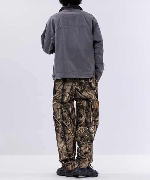 セール】【13】ブラスト/スプレー加工 ダック地 襟コーデュロイジップ