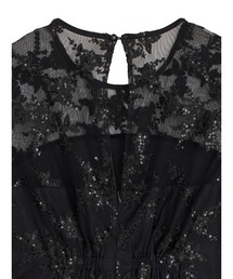 Ameri（アメリ）の「SPANGLE LACE ROMPERS（サロペット/オーバーオール
