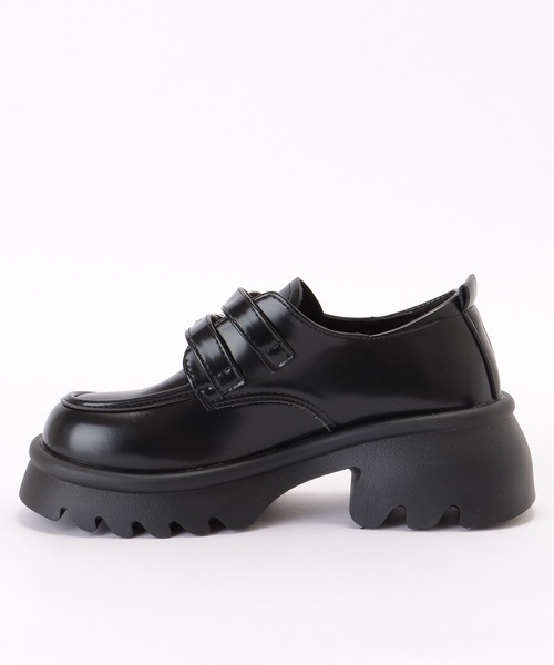 黒レザー厚底ローファー 楽天市場】【クーポン対象品】 あしながおじさん 厚底ローファー