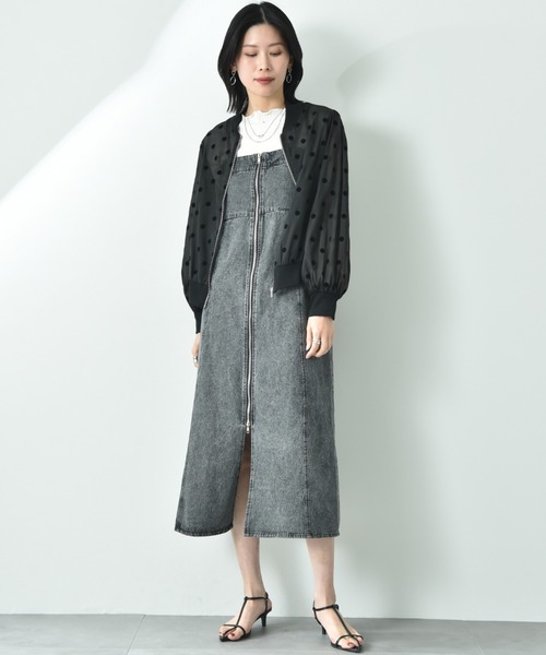 INTERPLANET（インタープラネット）の「デニムＺＩＰキャミワンピース（ジャンパースカート・レディース・ブラック/サックスブルー・FREE）」の21枚目の写真
