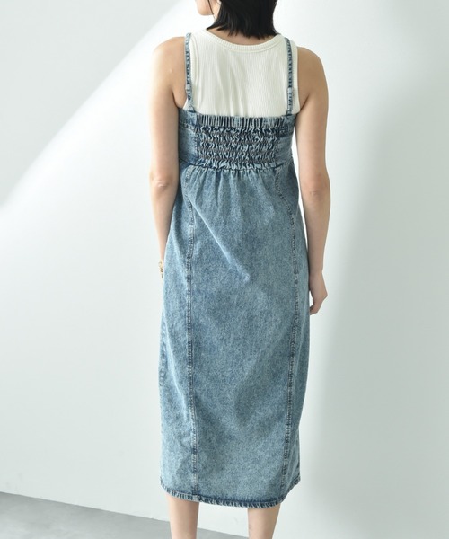INTERPLANET（インタープラネット）の「デニムＺＩＰキャミワンピース（ジャンパースカート・レディース・ブラック/サックスブルー・FREE）」の14枚目の写真
