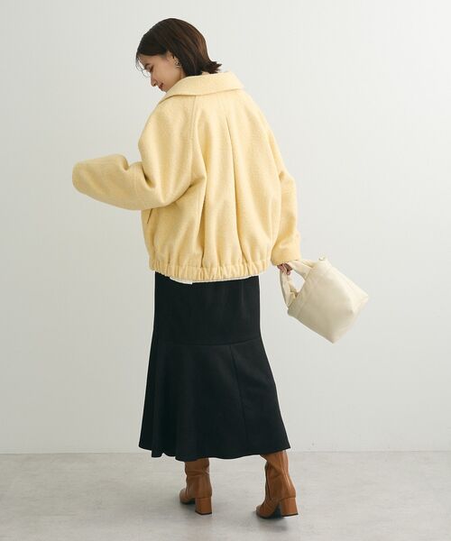 Green　Parks（グリーンパークス）の「2WAYカラーコクーンブルゾン（ブルゾン・レディース・杢グレー/アイボリー/イエロー・FREE）」の14枚目の写真