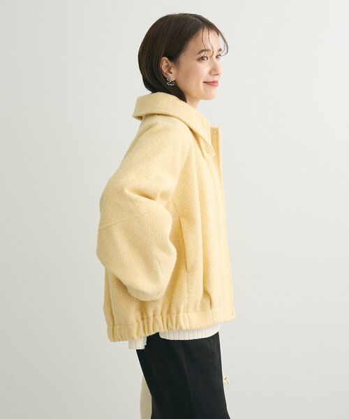 Green　Parks（グリーンパークス）の「2WAYカラーコクーンブルゾン（ブルゾン・レディース・杢グレー/アイボリー/イエロー・FREE）」の18枚目の写真