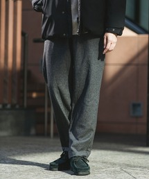 URBAN RESEARCH DOORS | ウールブレンドヘリンボーンタックパンツ(その他パンツ)