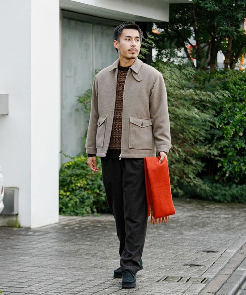URBAN RESEARCH DOORS（アーバンリサーチドアーズ）の「ウールブレンドヘリンボーンタックパンツ（その他パンツ・メンズ・ブルー系その他/ブラウン系その他/グレー系その他・MEDIUM/LARGE）」の7枚目の写真